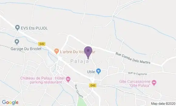 Localisation Banque Postale Agence de Palaja