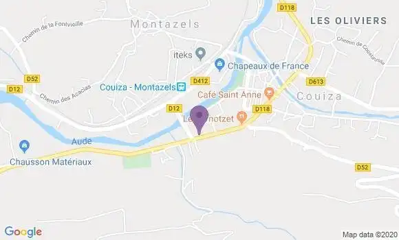Localisation Banque Postale Agence de Couiza