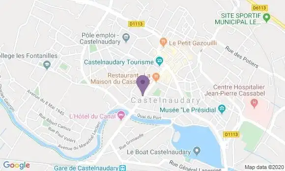 Localisation Banque Postale Agence de Castelnaudary