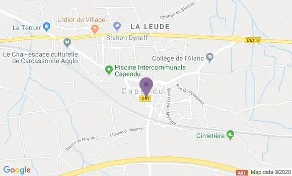 Localisation Banque Postale Agence de Capendu