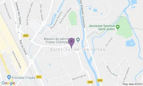 Localisation Banque Postale Agence de Saint Julien les Villas
