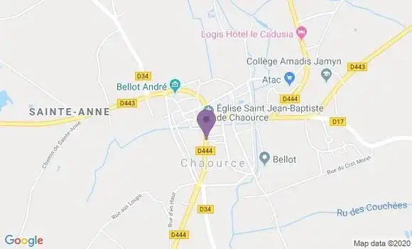 Localisation Banque Postale Agence de Chaource