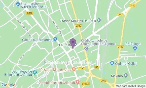 Localisation Banque Postale Agence de Brienne le Château