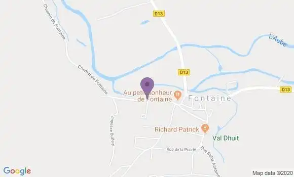 Localisation Banque Postale Agence de Bar sur Aube