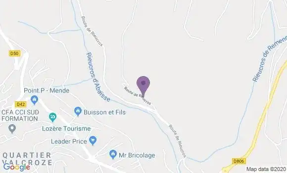 Localisation Banque Postale Agence de Rieucros