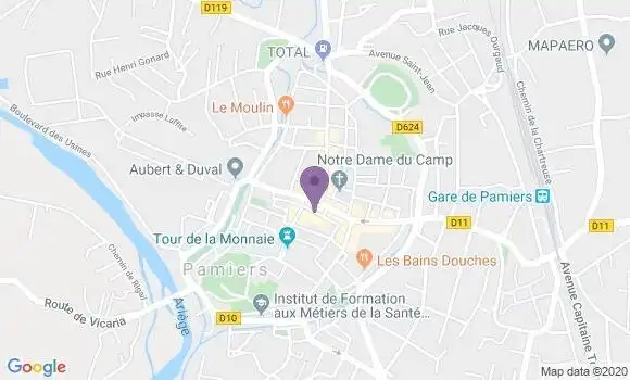 Localisation Banque Postale Agence de Pamiers