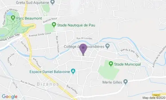 Localisation Banque Postale Agence de Mazères