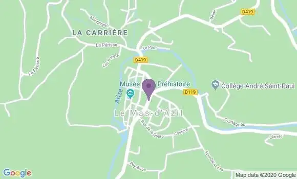 Localisation Banque Postale Agence de Le Mas d