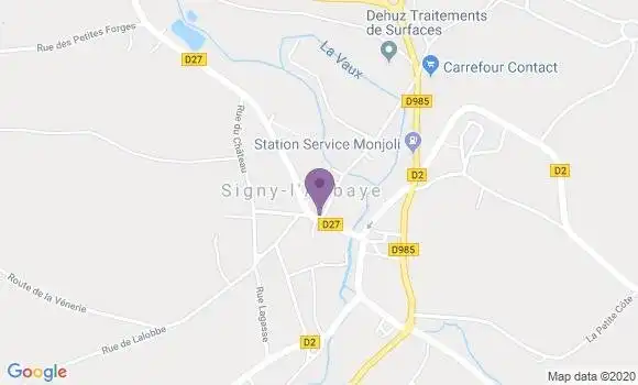 Localisation Banque Postale Agence de Signy l
