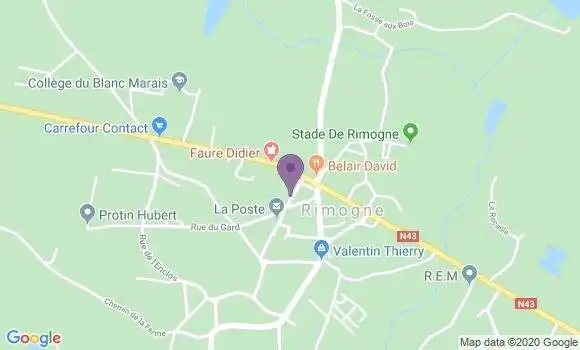 Localisation Banque Postale Agence de Rimogne