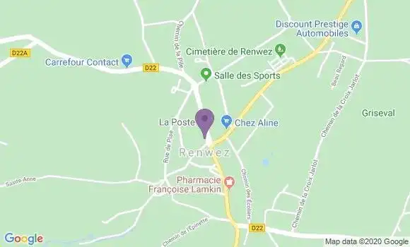 Localisation Banque Postale Agence de Renwez