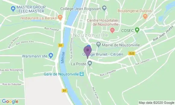 Localisation Banque Postale Agence de Nouzonville