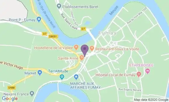 Localisation Banque Postale Agence de Fumay