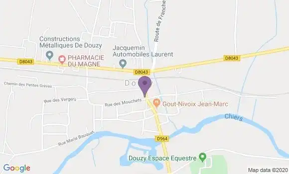 Localisation Banque Postale Agence de Douzy