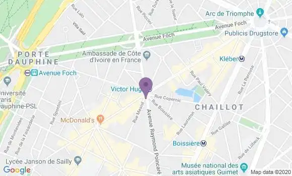 Localisation LCL Agence de Paris Victor Hugo