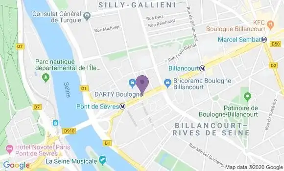 Localisation LCL Agence de Boulogne Billancourt Habitat