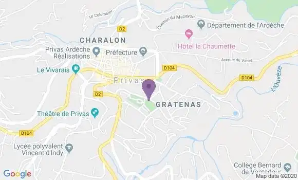 Localisation Banque Postale Agence de Privas
