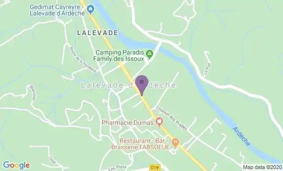 Localisation Banque Postale Agence de Lalevade d