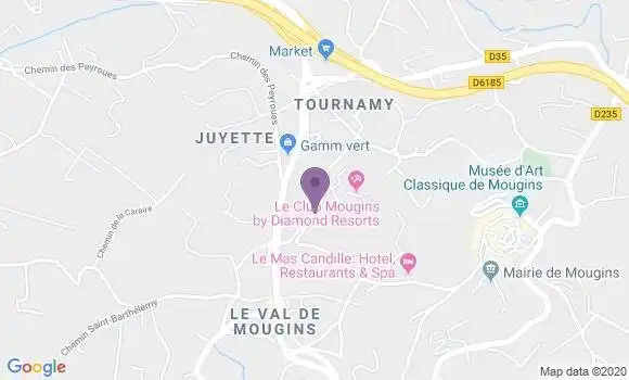 Localisation Banque Postale Agence de Mougins le Val
