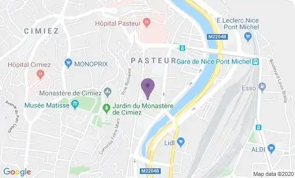 Localisation Banque Postale Agence de Nice Pasteur