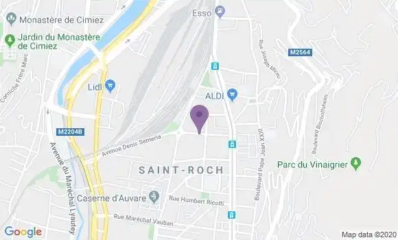 Localisation Banque Postale Agence de Nice Saint Roch