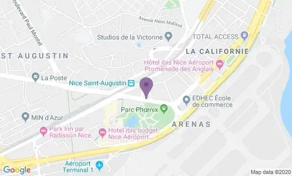 Localisation Banque Postale Agence de Nice l