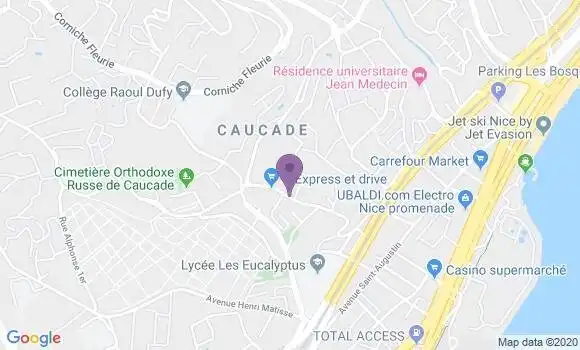 Localisation Banque Postale Agence de Nice Sainte Marguerite