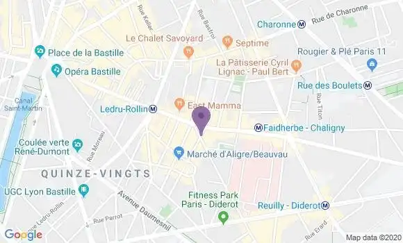 Localisation LCL Agence de Paris Aligre