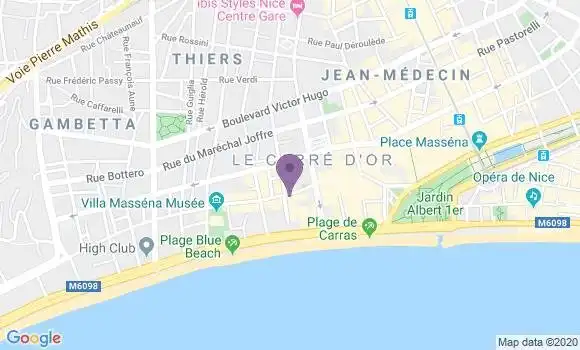 Localisation Banque Postale Agence de Nice Rue de France