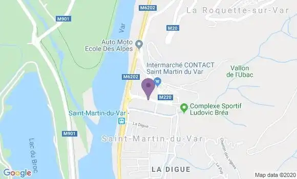Localisation Banque Postale Agence de Saint Martin du Var