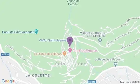 Localisation Banque Postale Agence de Saint Jeannet