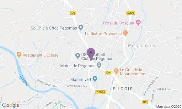 Localisation Banque Postale Agence de Pégomas