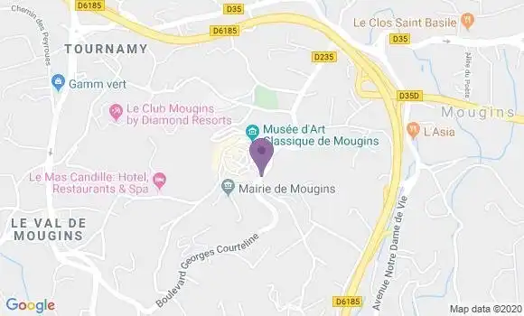 Localisation Banque Postale Agence de Mougins