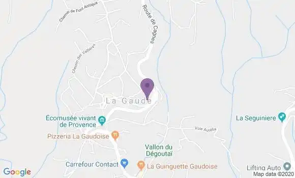 Localisation Banque Postale Agence de La Gaude