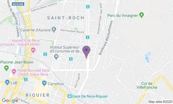 Localisation Banque Postale Agence de Nice Saint Jean d