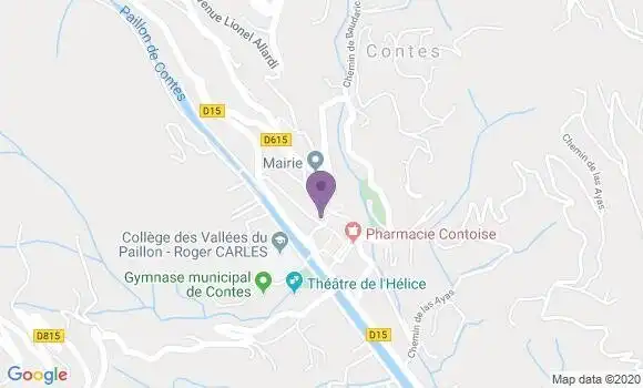 Localisation Banque Postale Agence de Contes