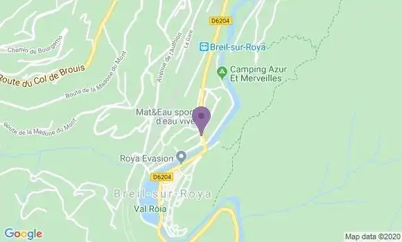 Localisation Banque Postale Agence de Breil sur Roya
