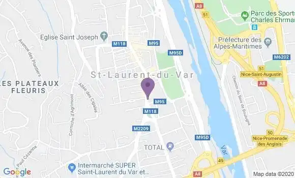 Localisation Banque Postale Agence de Saint Laurent du Var Leclerc