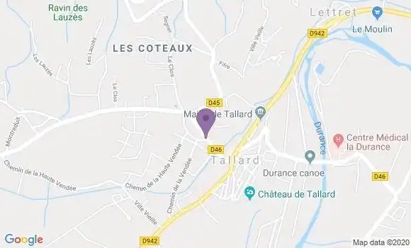 Localisation Banque Postale Agence de Tallard