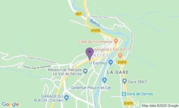 Localisation Banque Postale Agence de Serres