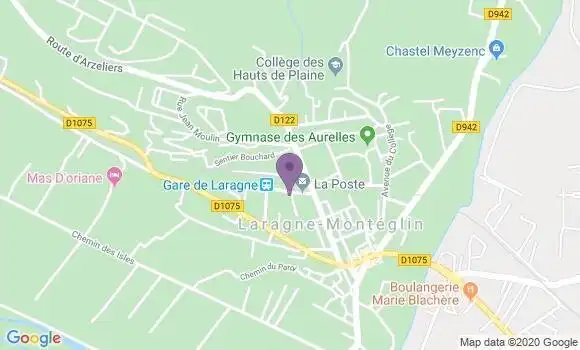 Localisation Banque Postale Agence de Laragne Montéglin