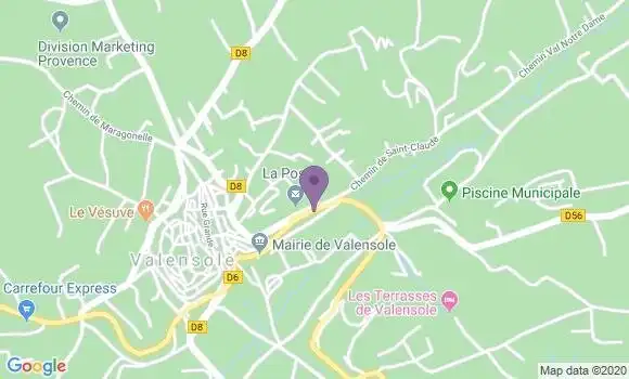 Localisation Banque Postale Agence de Valensole