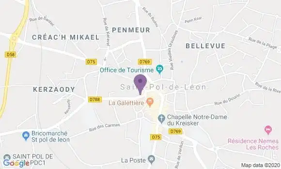 Localisation LCL Agence de Saint Pol de Léon