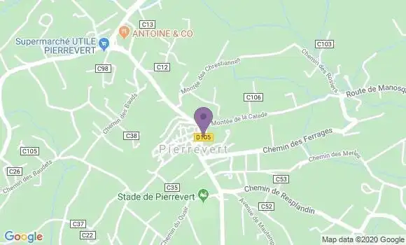 Localisation Banque Postale Agence de Pierrevert