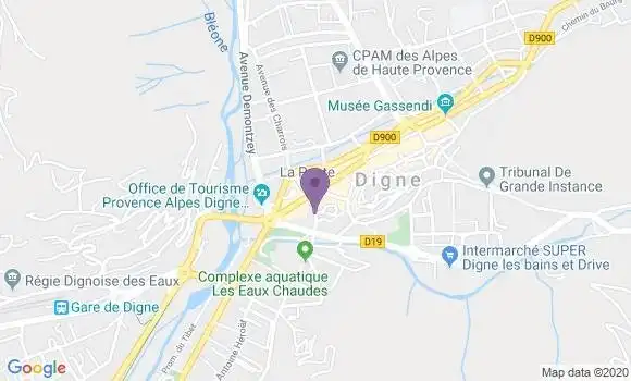 Localisation Banque Postale Agence de Digne les Bains