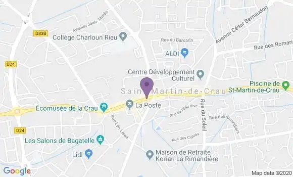 Localisation Société Générale Agence de Saint Martin de Crau