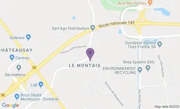 Localisation Banque Postale Agence de Montluçon Bien Assis