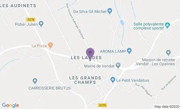 Localisation Banque Postale Agence de Vendat