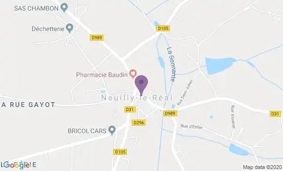 Localisation Banque Postale Agence de Neuilly le Réal