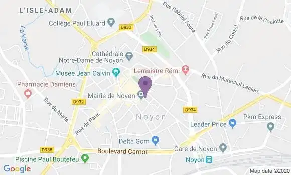 Localisation LCL Agence de Noyon